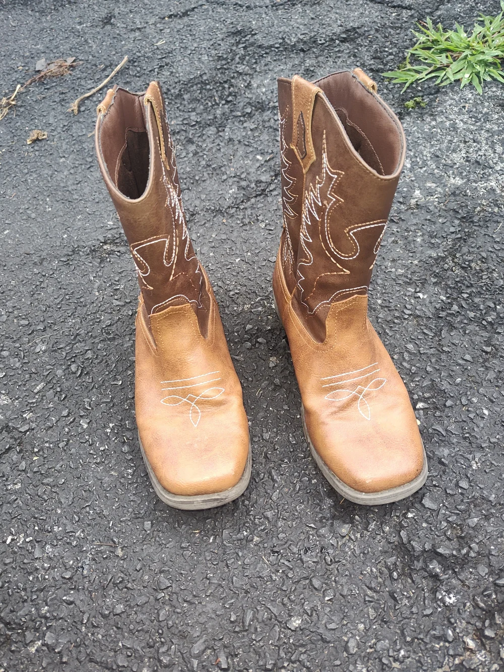 Wonder Nation Two-Tone Brown Western Cowboy Boots